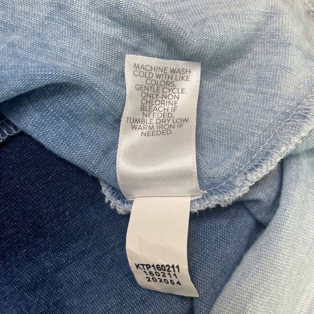 Pure Jill J.Jill Indigo Sleeveless Tank Ombre Dip Dye Casual Blue Womens Size XS - Picture 9 of 9